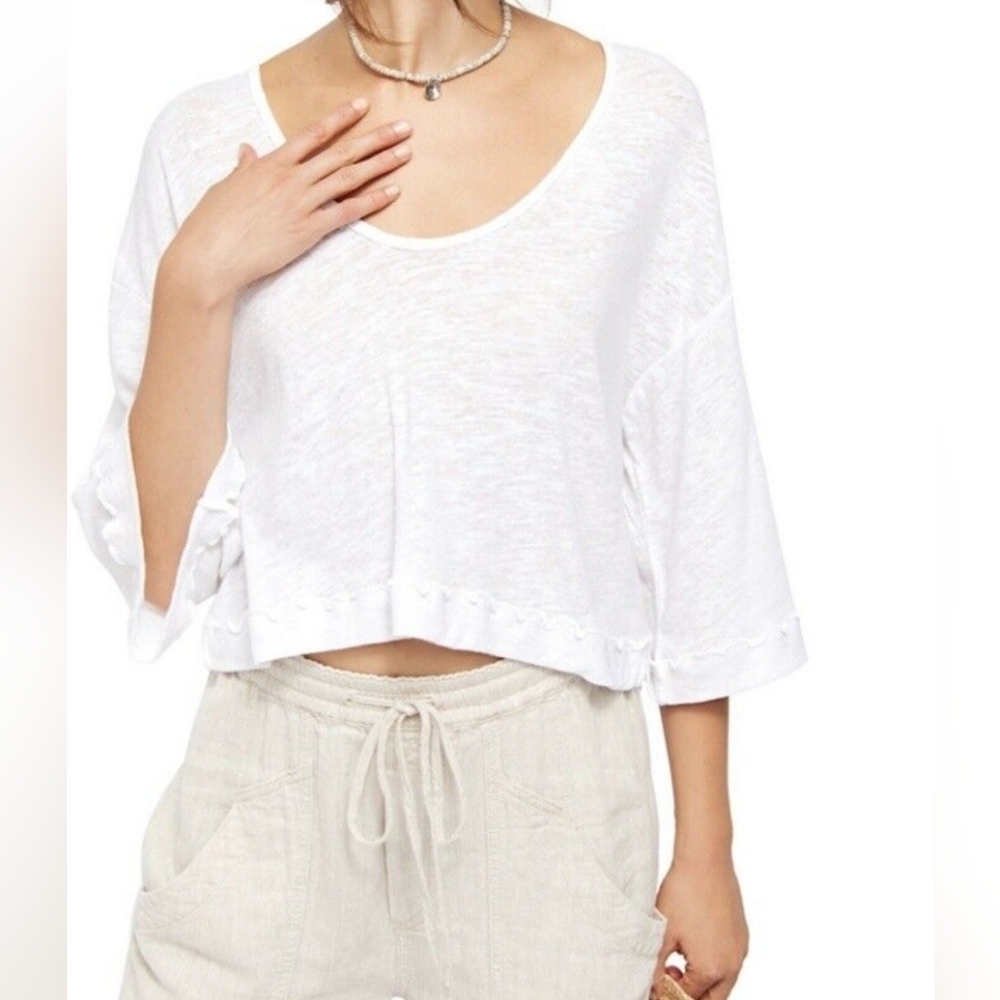 We The Free* Fresh Start Tee* Relaxed Fit* White* Sz XS